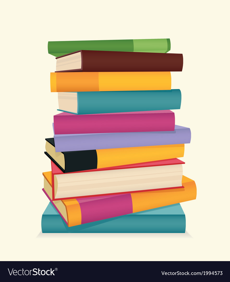 Stack Of Books Vector Image 23487248 Vector Art At Vecteezy