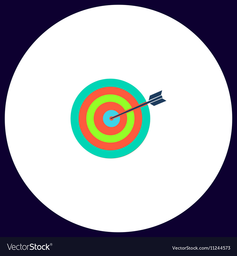 Target computer symbol vector image Target computer symbol