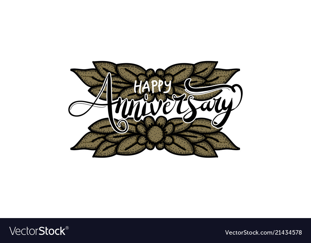 happy anniversary template royalty free vector image