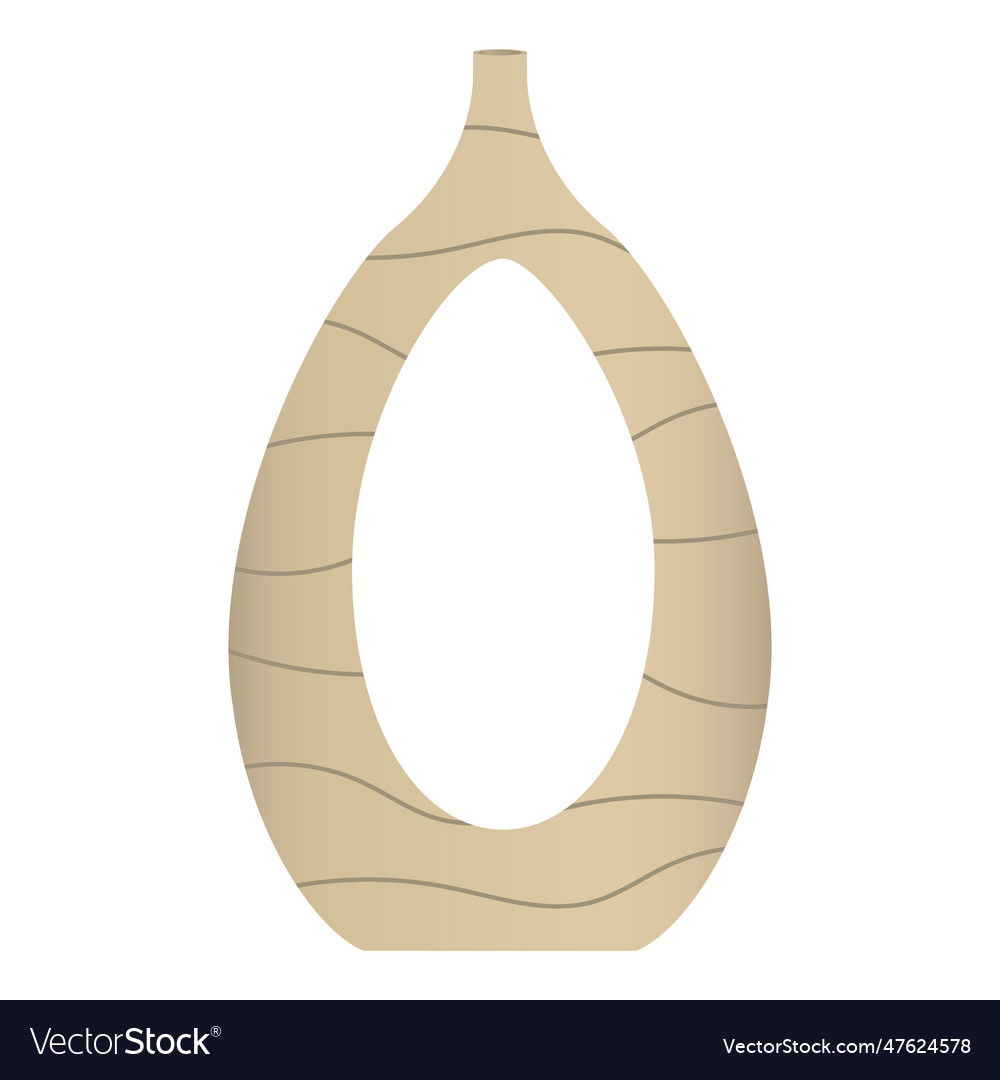 Isolated colored modern artisan vase icon