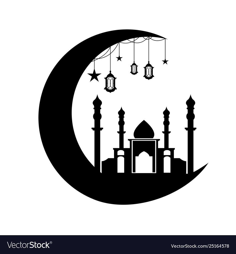 Moon ramadhan Royalty Free Vector Image - VectorStock