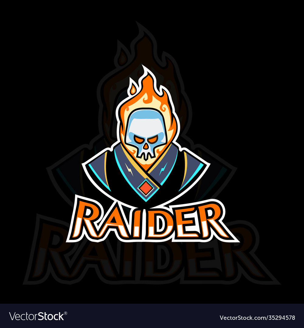 Raider mascot logo icon design concept