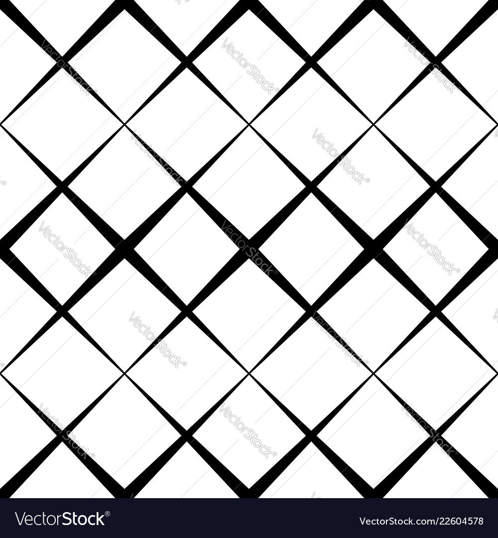 Seamless monochrome pattern with x shape vector image Seamless monochrome pattern with x shape