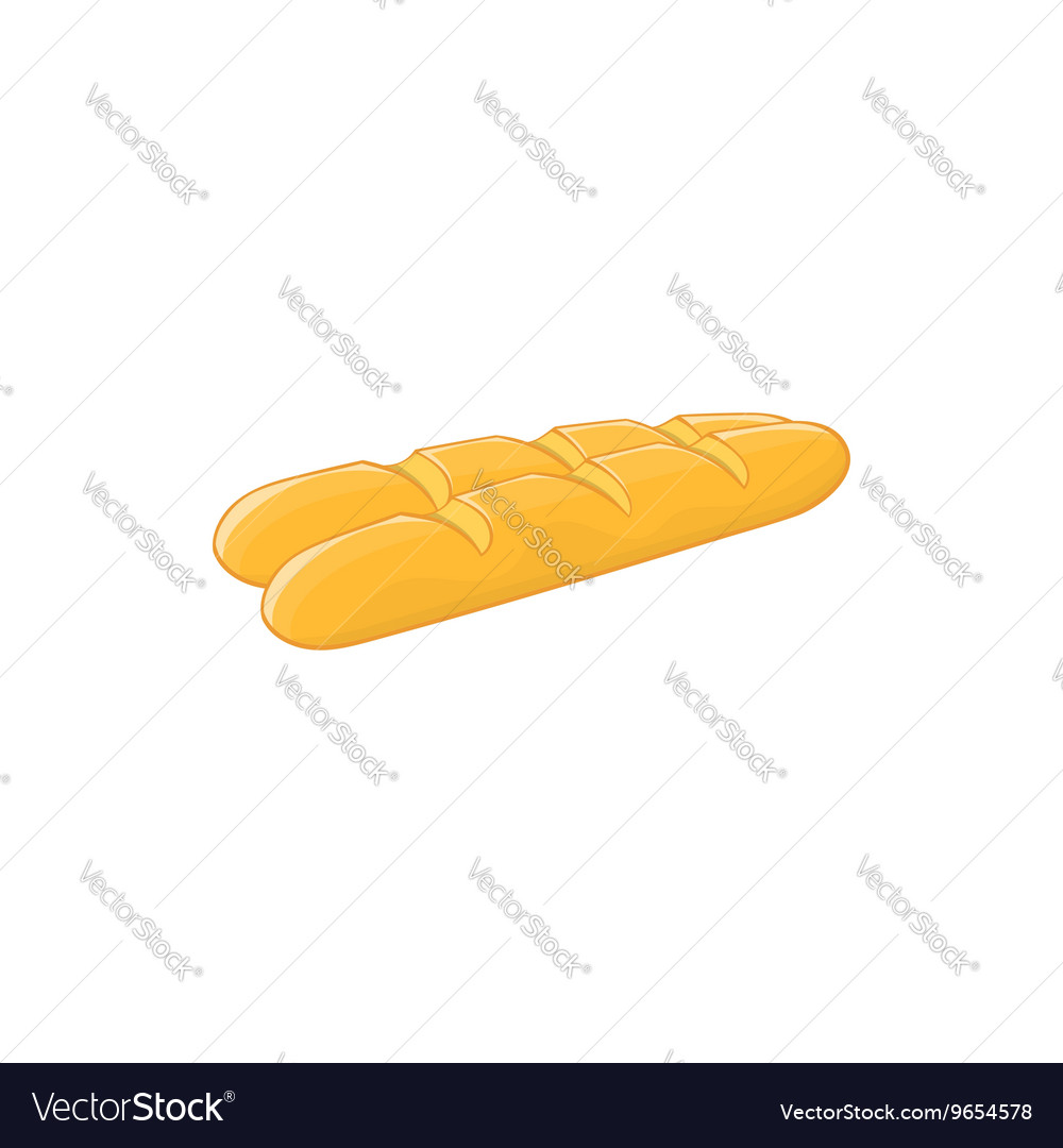 Two french baguettes icon cartoon style Royalty Free Vector