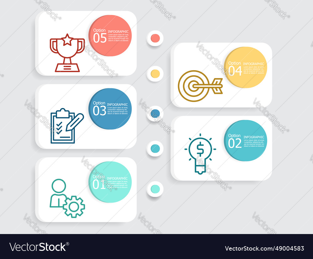 Abstract verticle steps timeline infographic