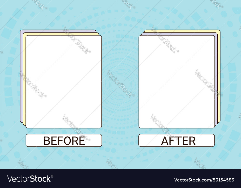 Before And After Template Comparison Background Vector Image Before And After Template Comparison Background Vector Image