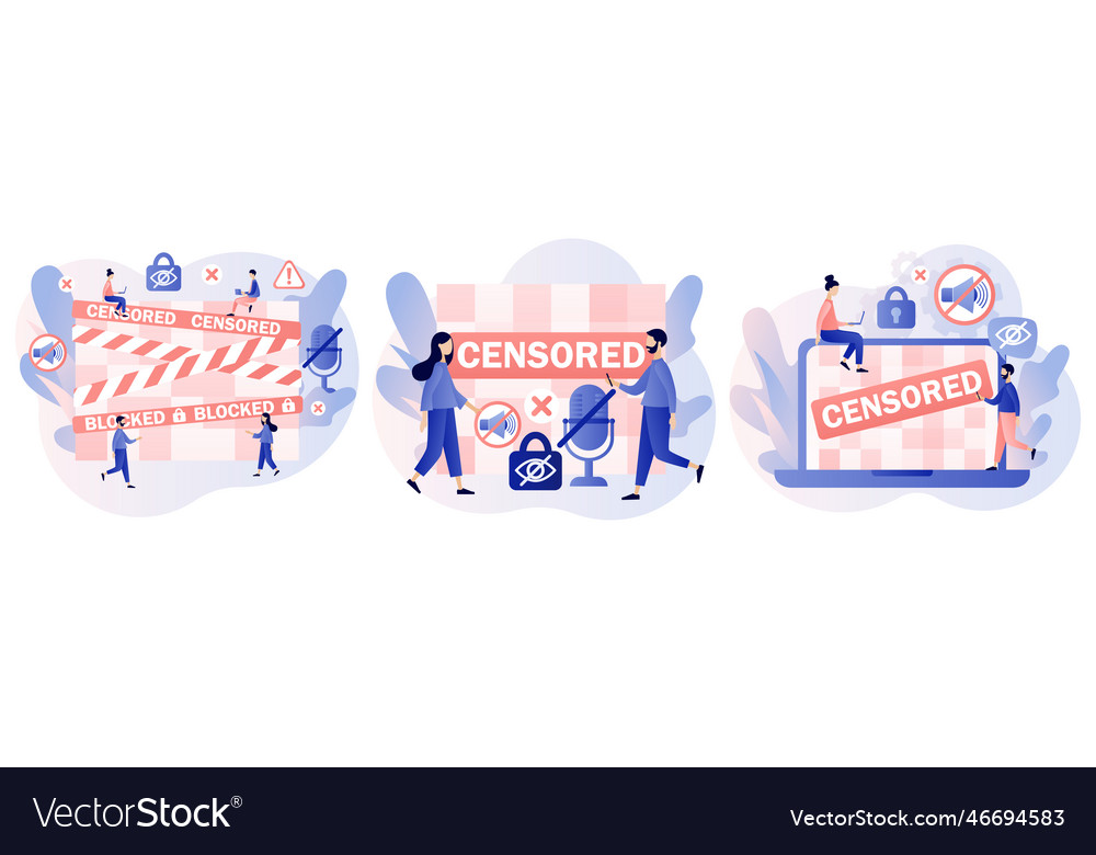 Censorship concept censored info censure