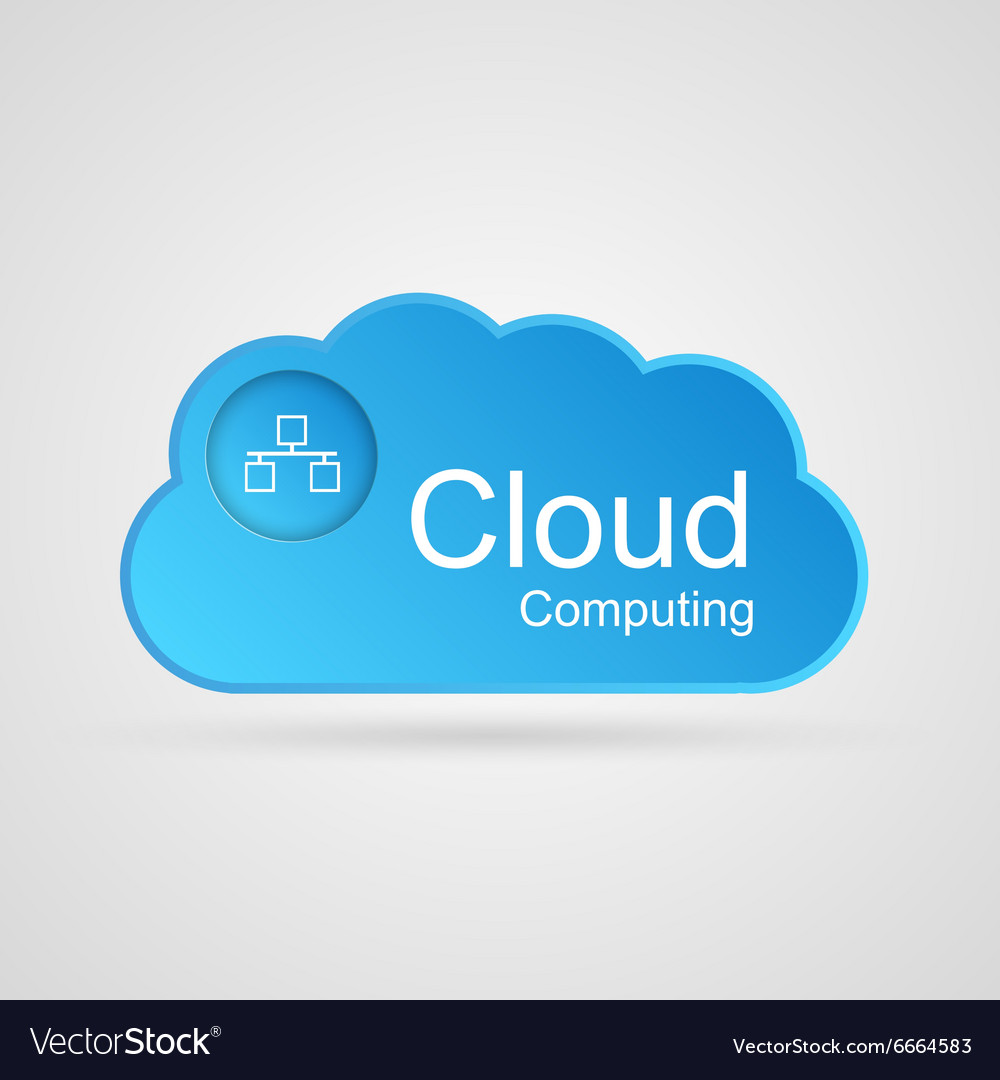 Cloud Computing Konzept moderne Designvorlage