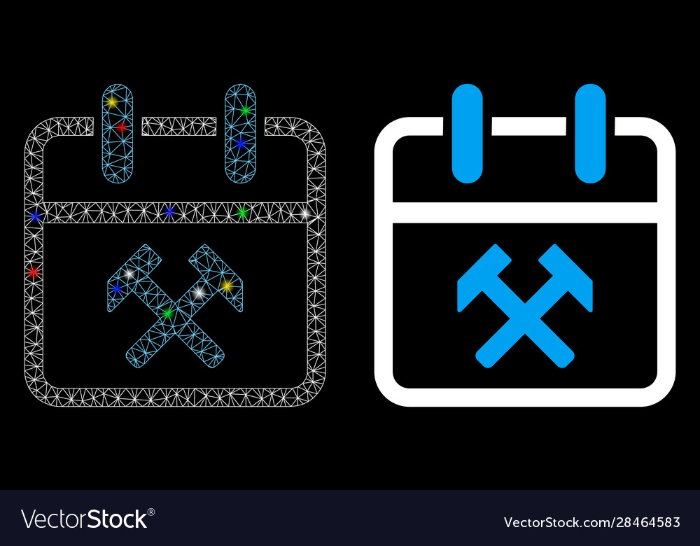 Flare mesh 2d working day icon with spots