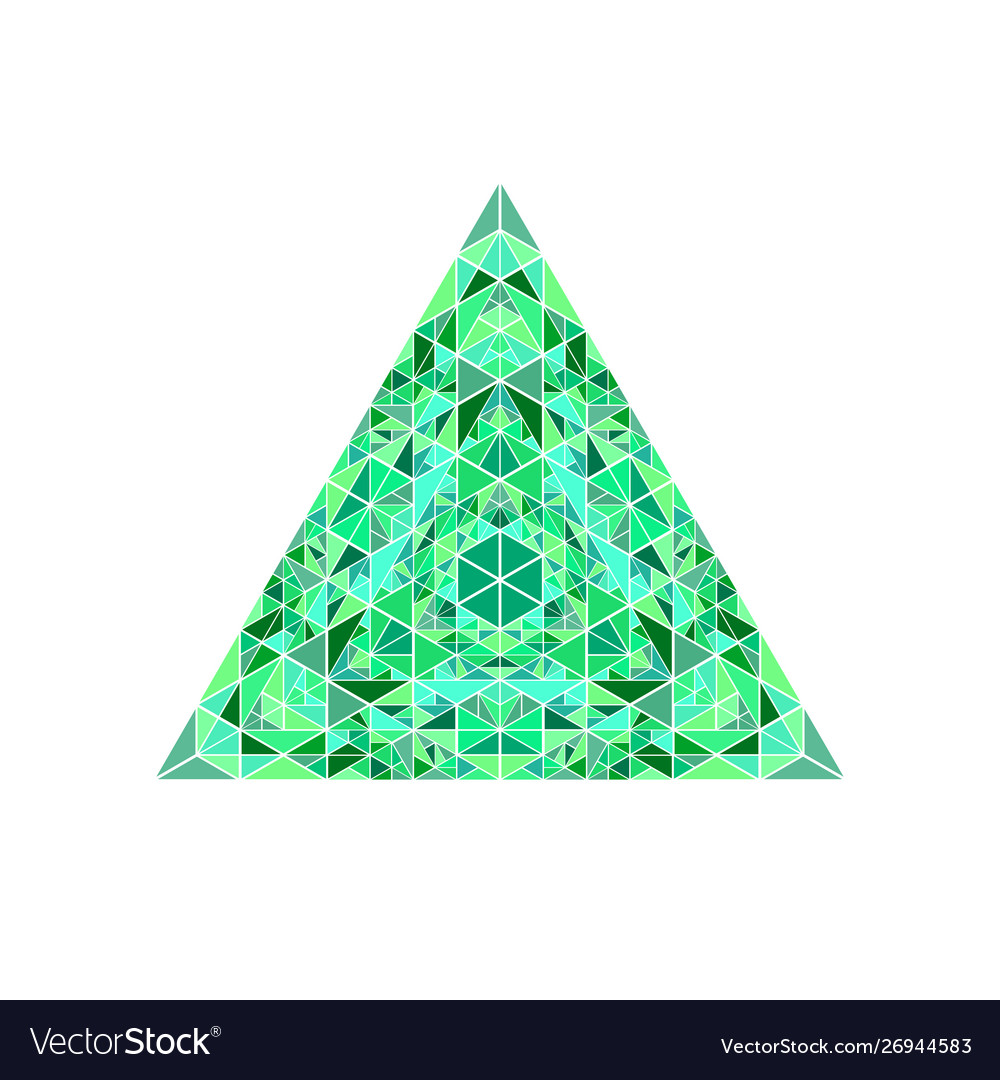 Ornate colorful abstract triangle pyramid symbol Vector Image