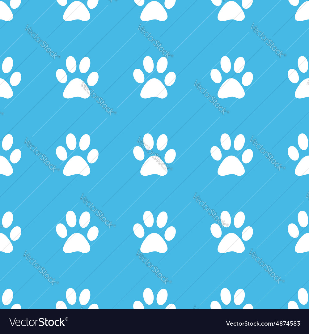 Paw print straight pattern Royalty Free Vector Image