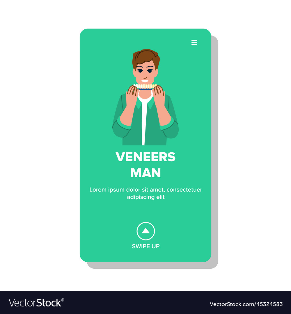 Veneers man Royalty Free Vector Image - VectorStock