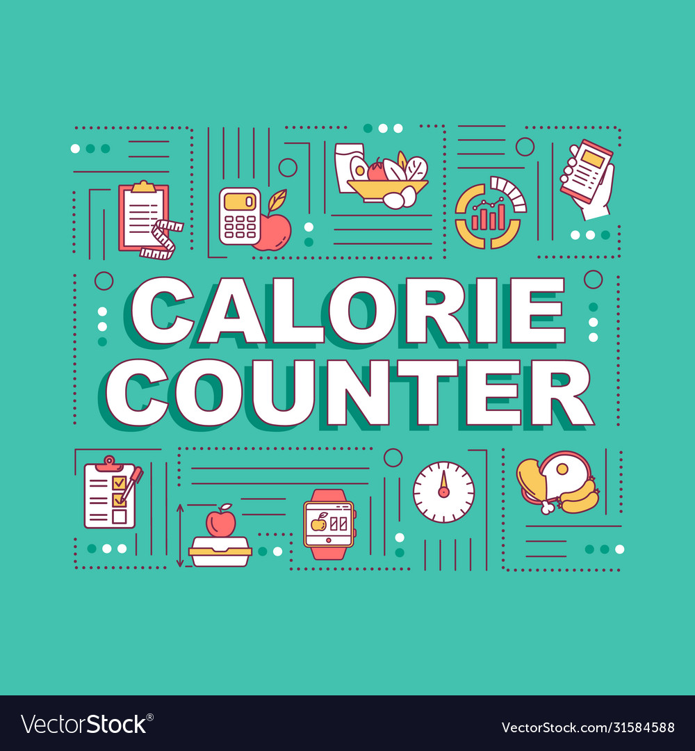 Calorie counter word concepts banner dietary