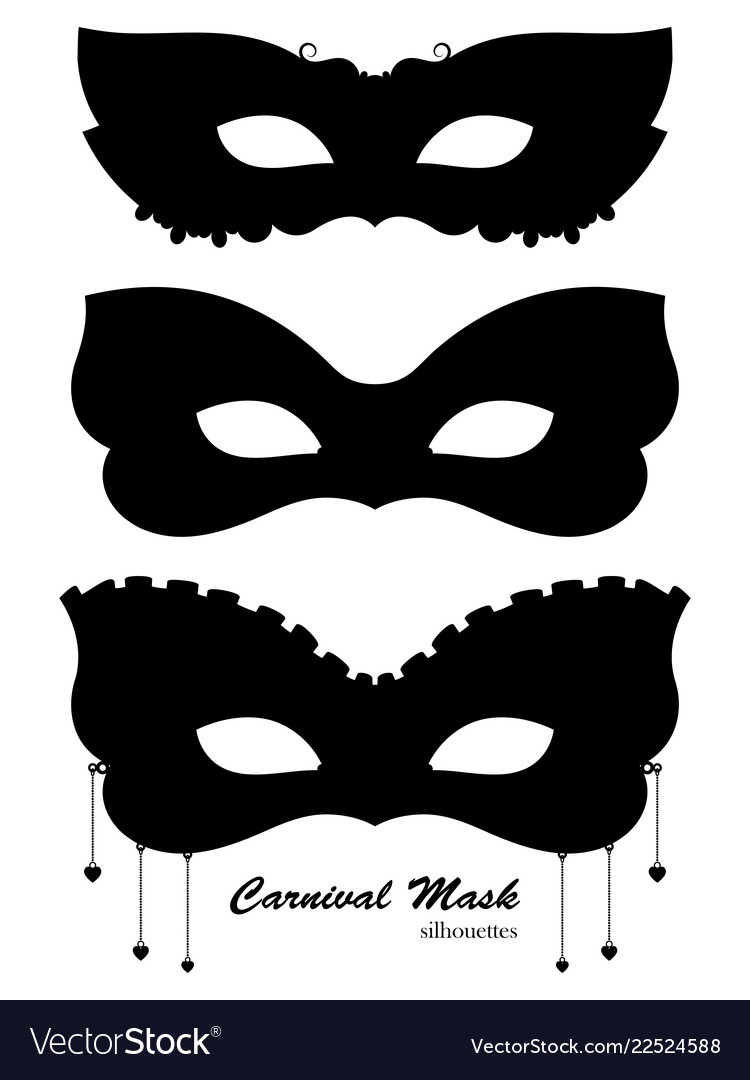 Karneval Maske schwarz silhouettes