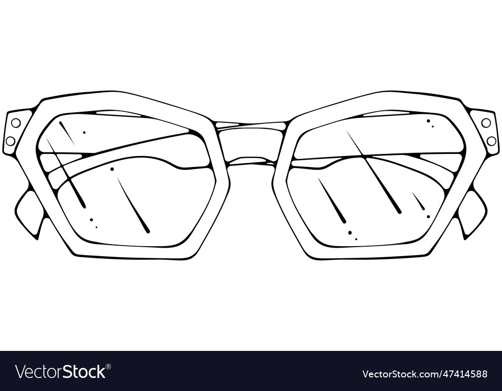 Eye Glasses Line Art Royalty Free Vector Image 7527