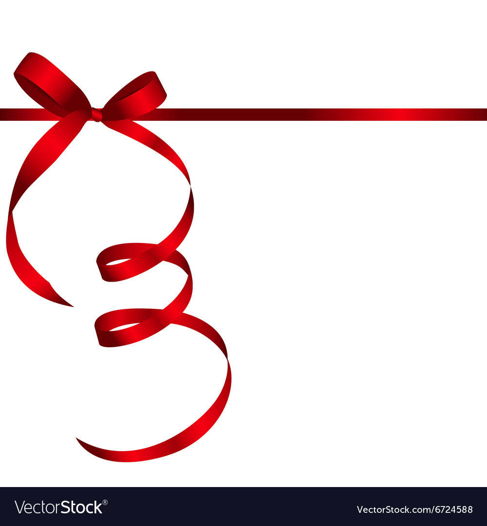 Gift card with red ribbon and bow