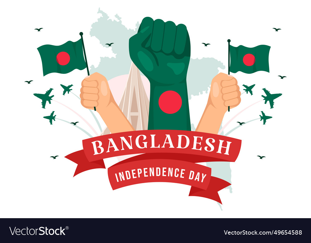 Happy bangladesh independence day on 26 march Vector Image