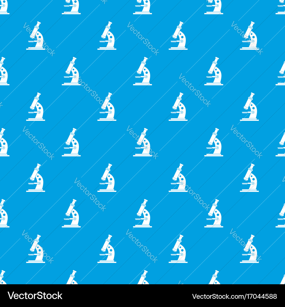 Microscope pattern seamless blue Royalty Free Vector Image