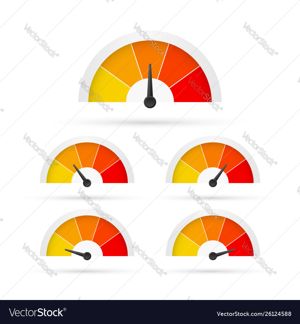 Round temperature gauge isolated on white