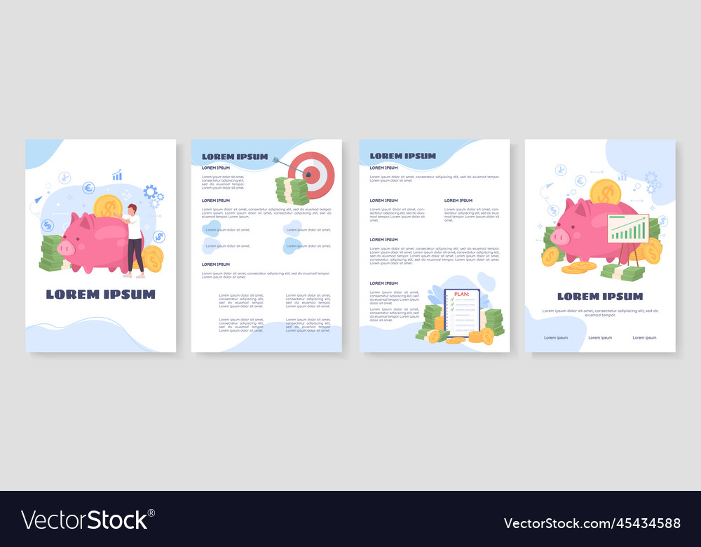 Savings plan flat brochure template