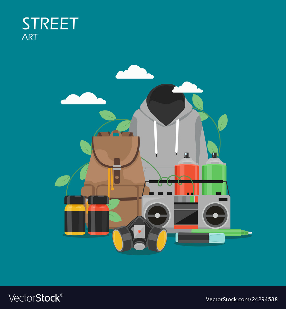 Street art flat style design