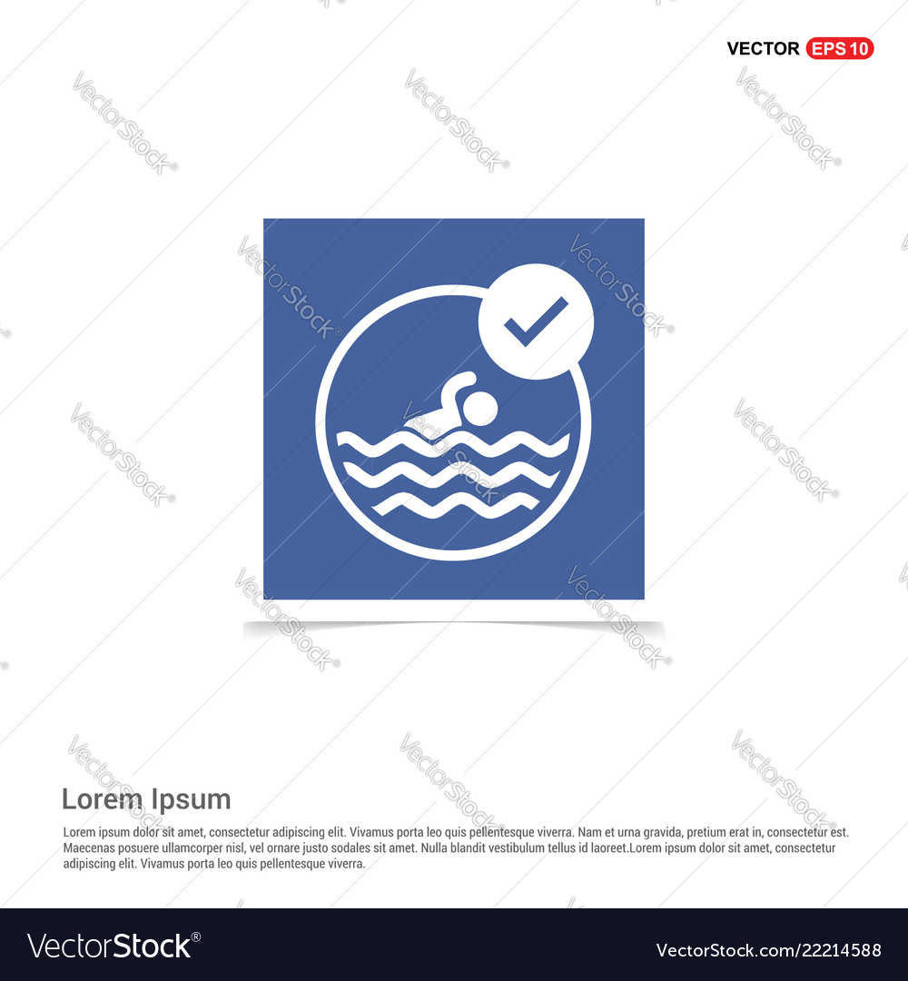 Swimming Icon Blue Photo Frame Royalty Free Vector Image Swimming Icon Blue Photo Frame Vector Image