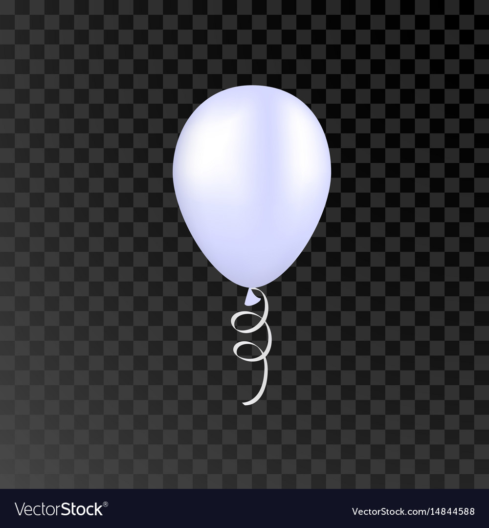 White balloon on a transparent background