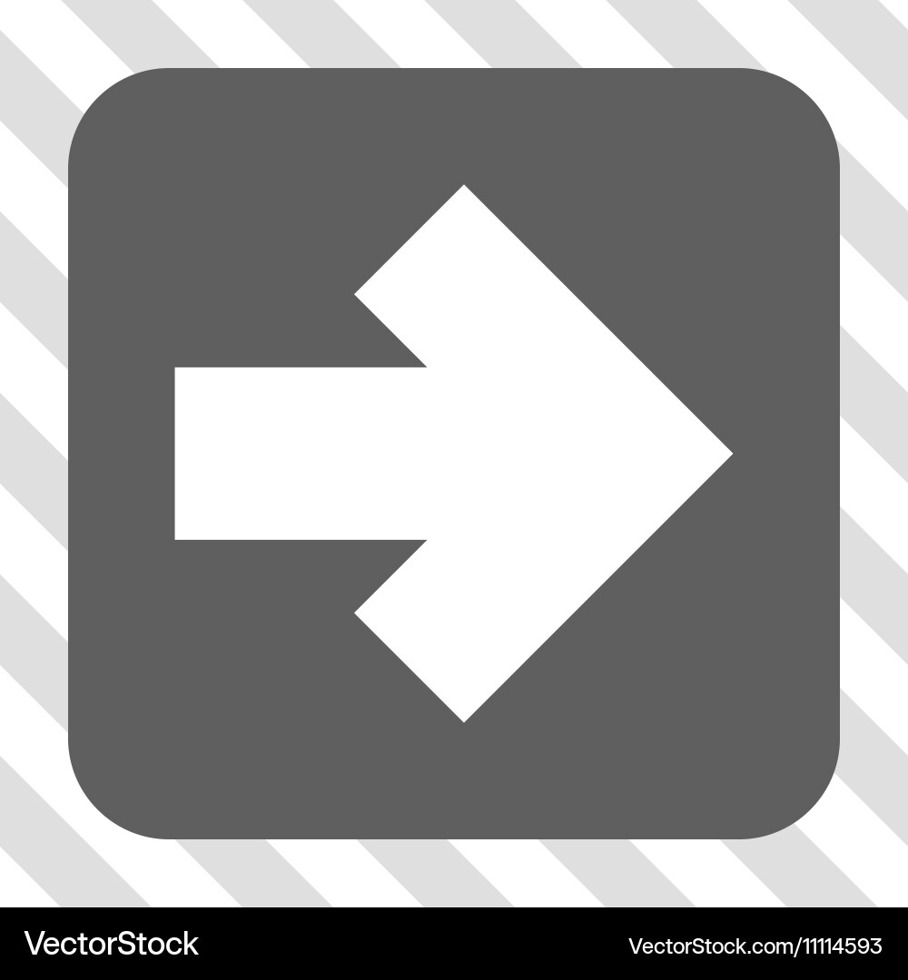 Arrow right rounded square button Royalty Free Vector Image