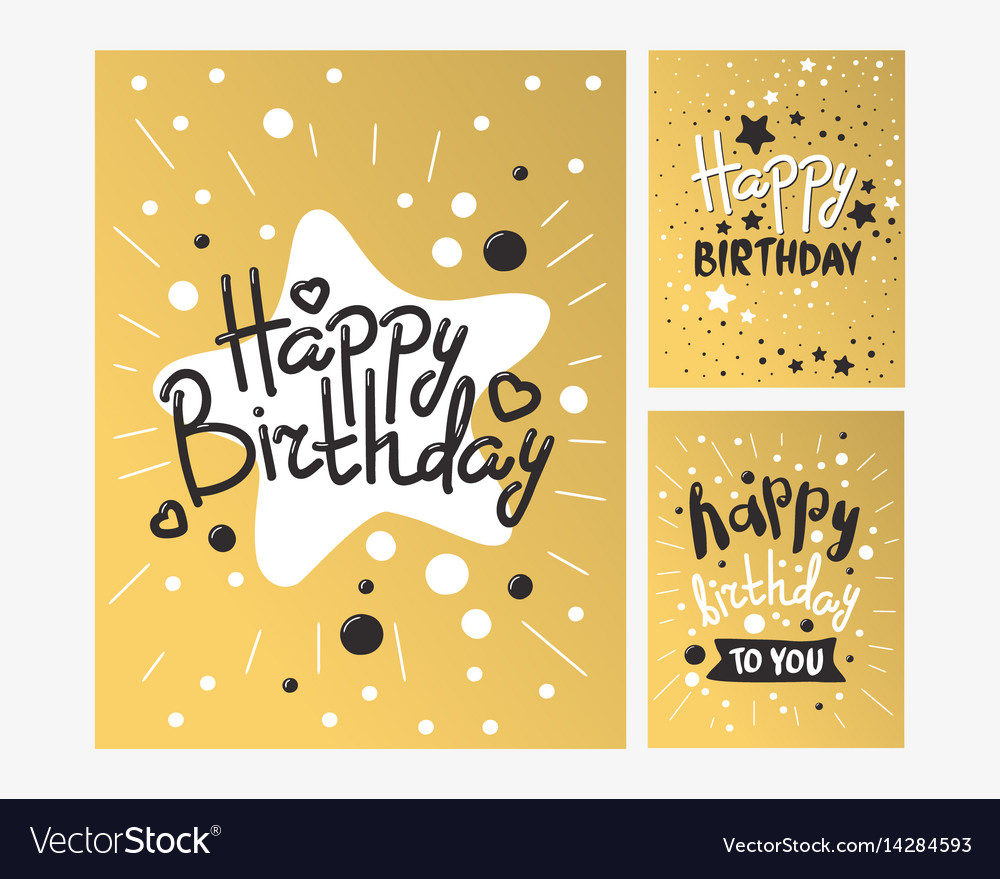 Beautiful birthday invitation card design gold