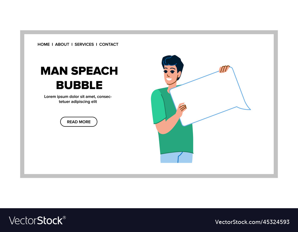 Man Speech Bubble Royalty Free Vector Image Vectorstock Man Speech Bubble Royalty Free Vector Image Vectorstock
