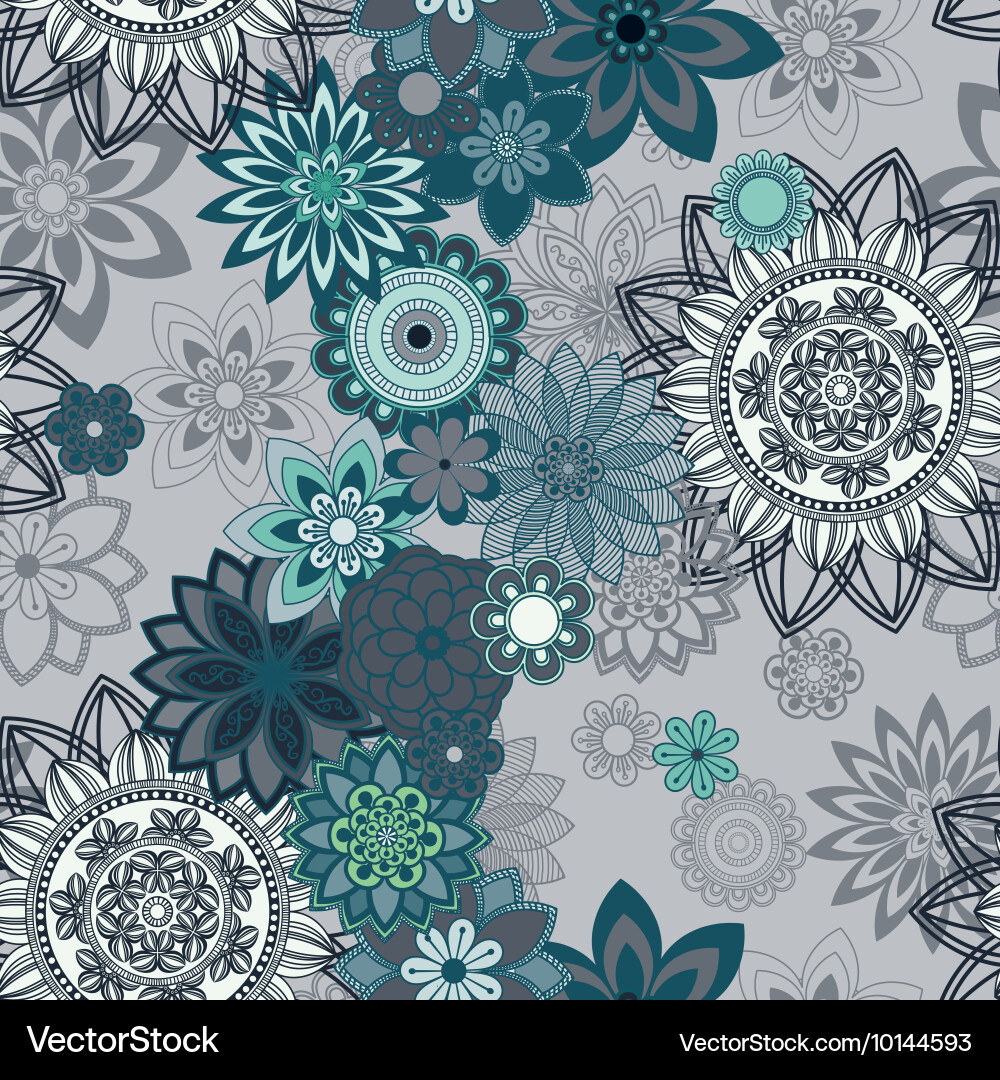 Mandala ornament seamless pattern Royalty Free Vector Image