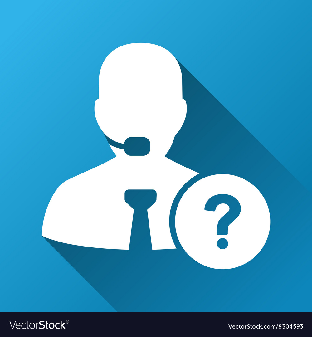 Online support operator gradient square icon