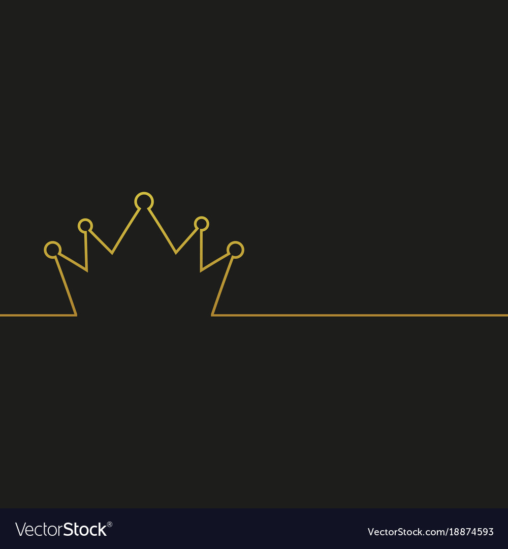 Royal and king crown line style Royalty Free Vector Image