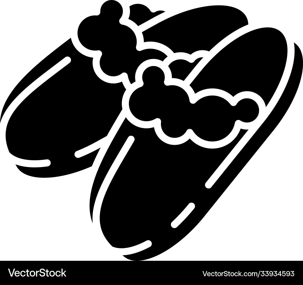 black shearling slippers
