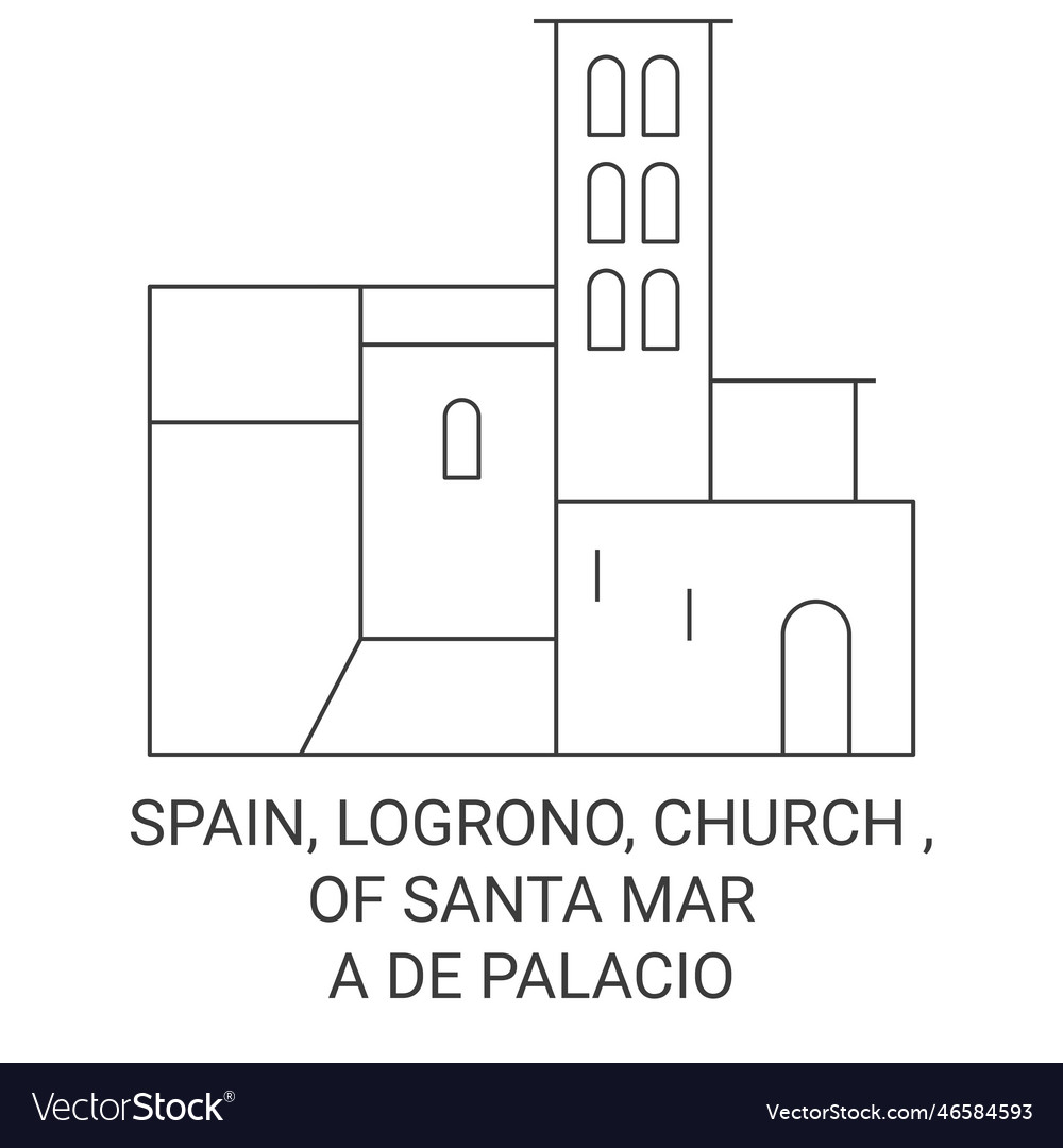 Spain logrono church of santa mara de palacio Vector Image