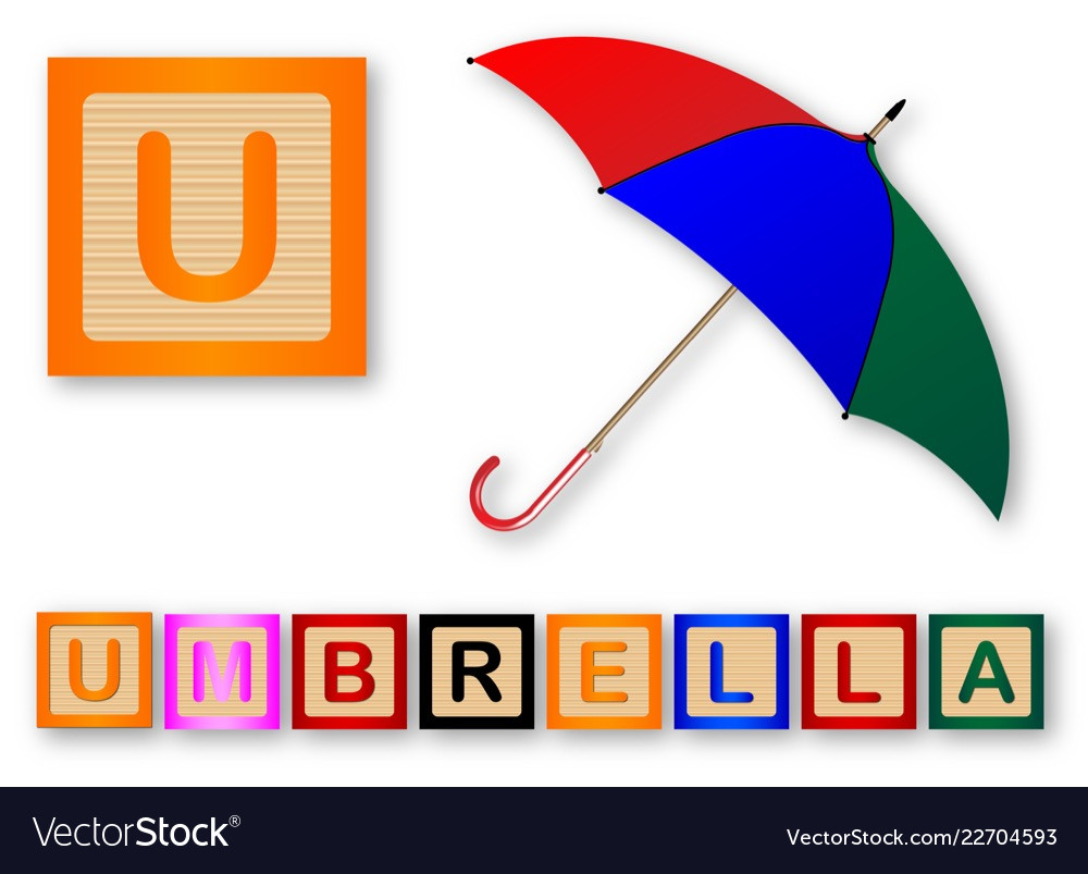U Is For Umbrella Royalty Free Vector Image Vectorstock U Is For Umbrella Vector Image