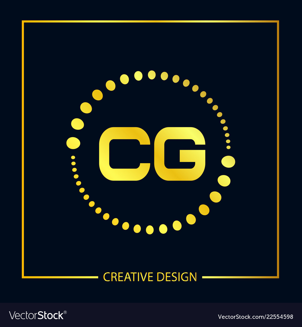 Initial letter cg logo template design