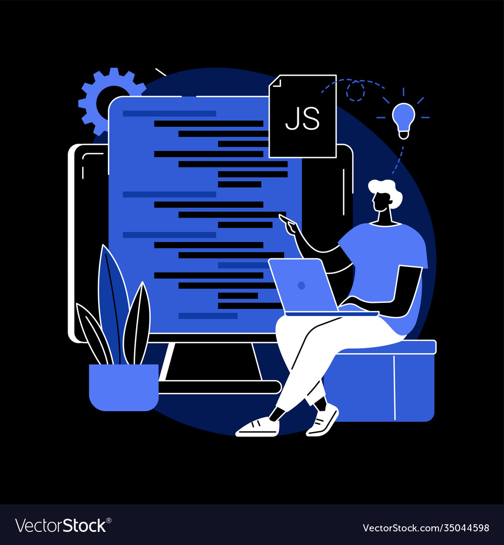 Javascript abstract concept vector image Javascript abstract concept