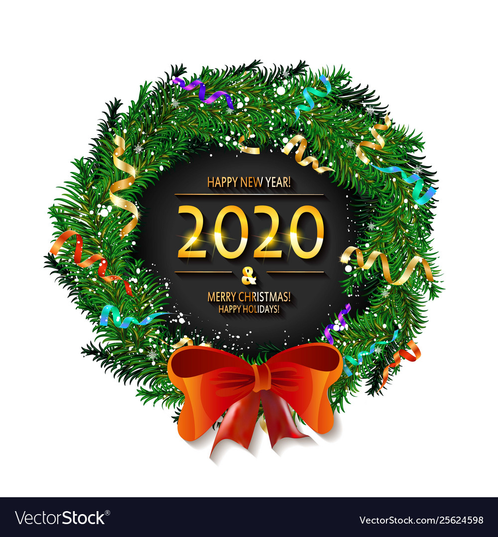 Merry christmas and happy new year 2020 Royalty Free Vector