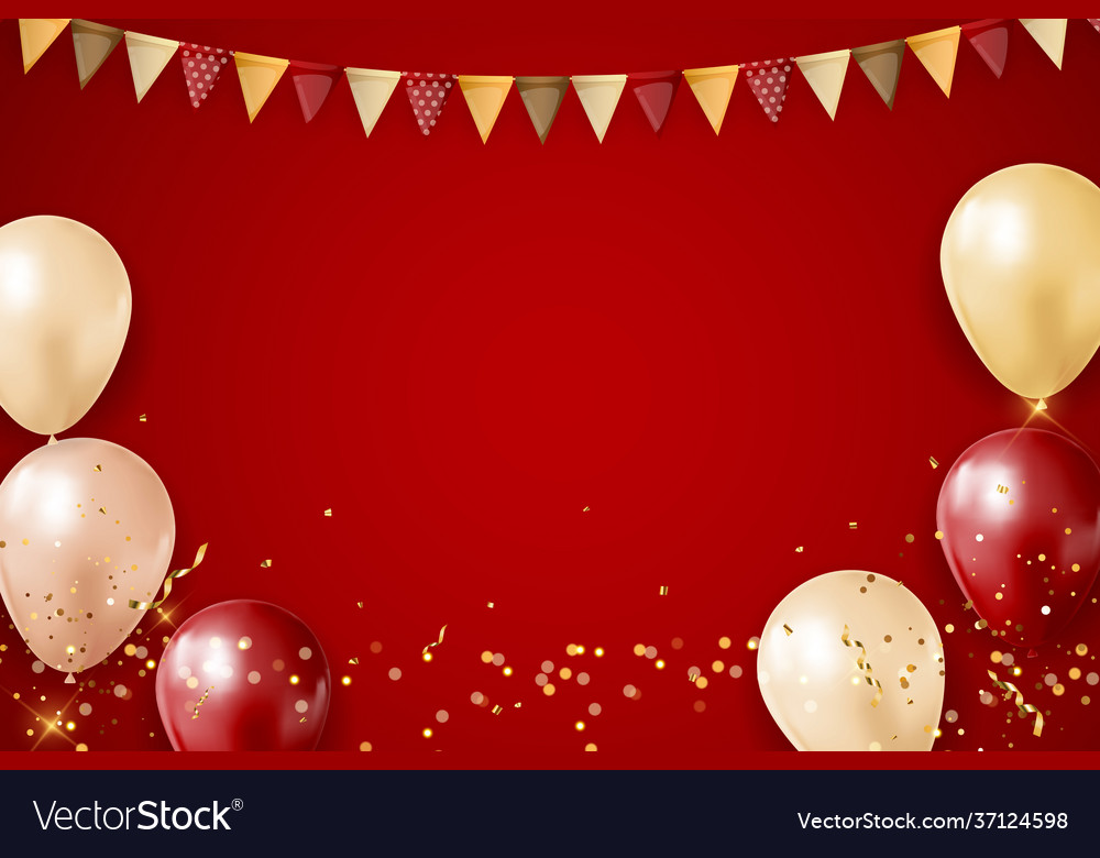 Party glossy holiday background with balloons