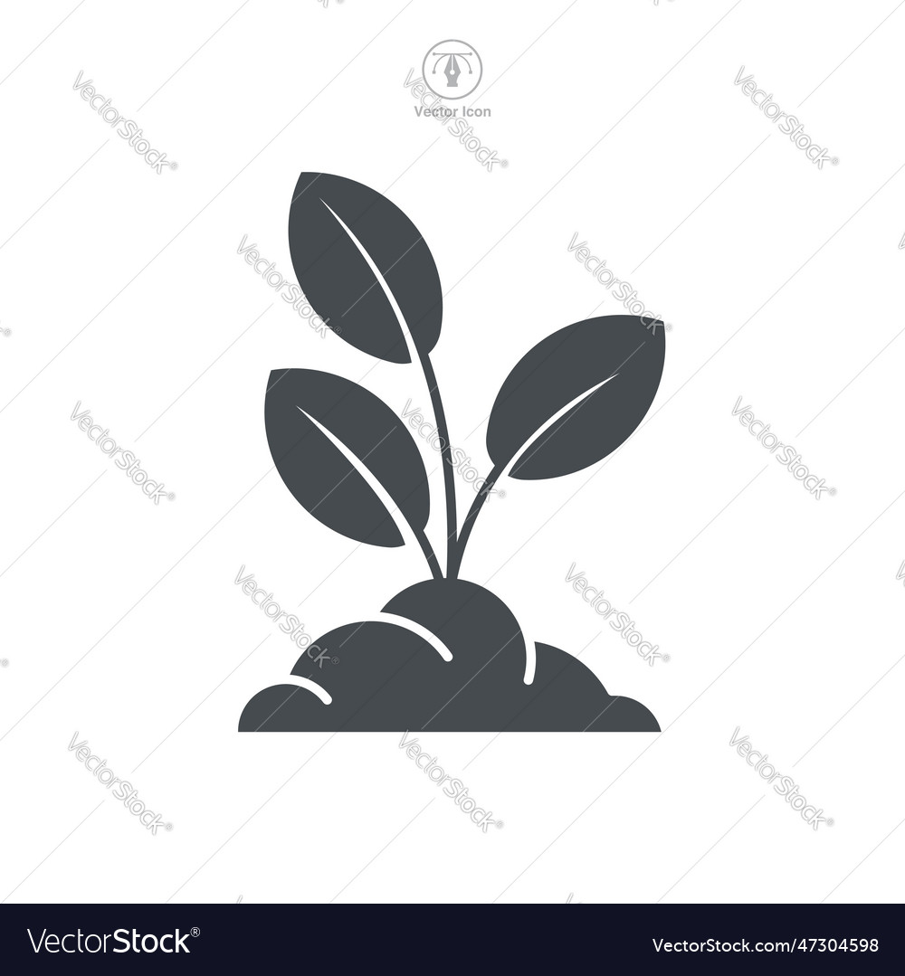 Seedling icon symbol template for graphic and web