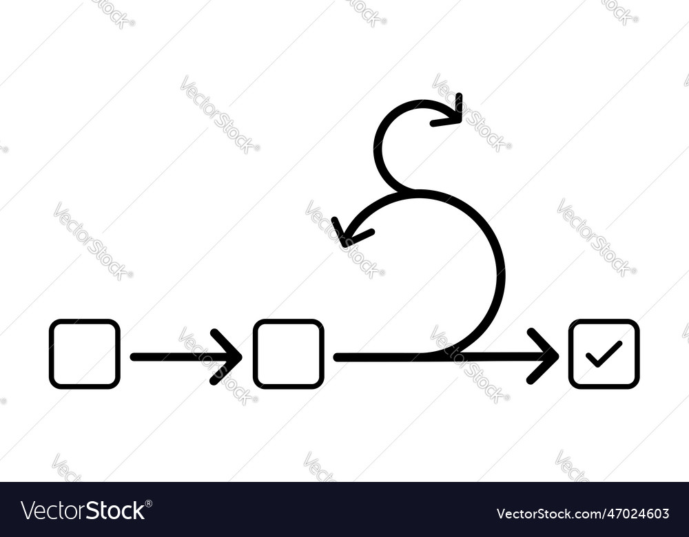 Agile icon scrum process Royalty Free Vector Image