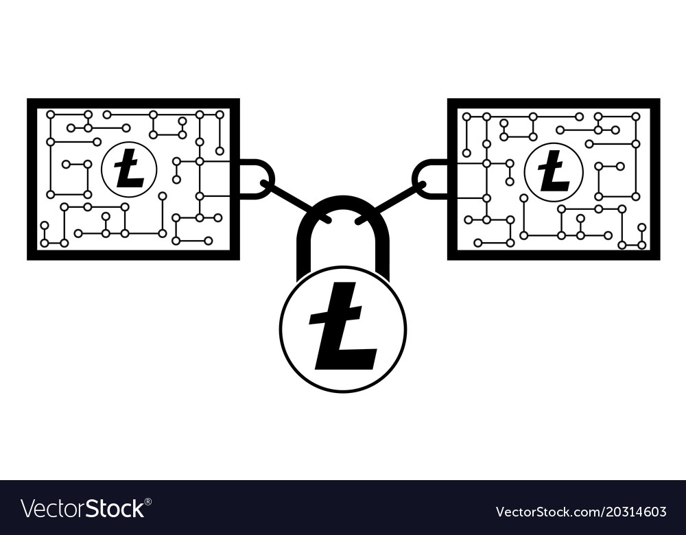 Litecoin block chain technology icon design