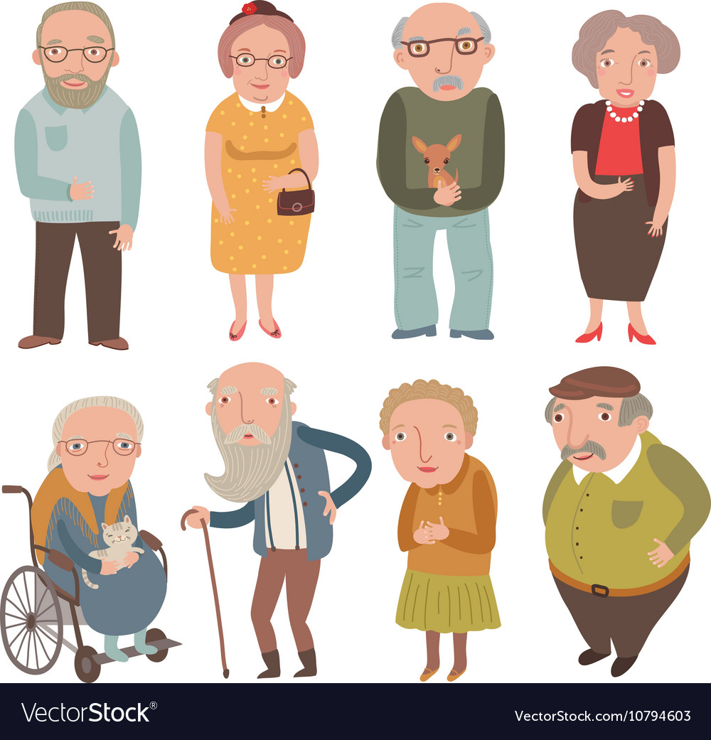 Old men Royalty Free Vector Image - VectorStock