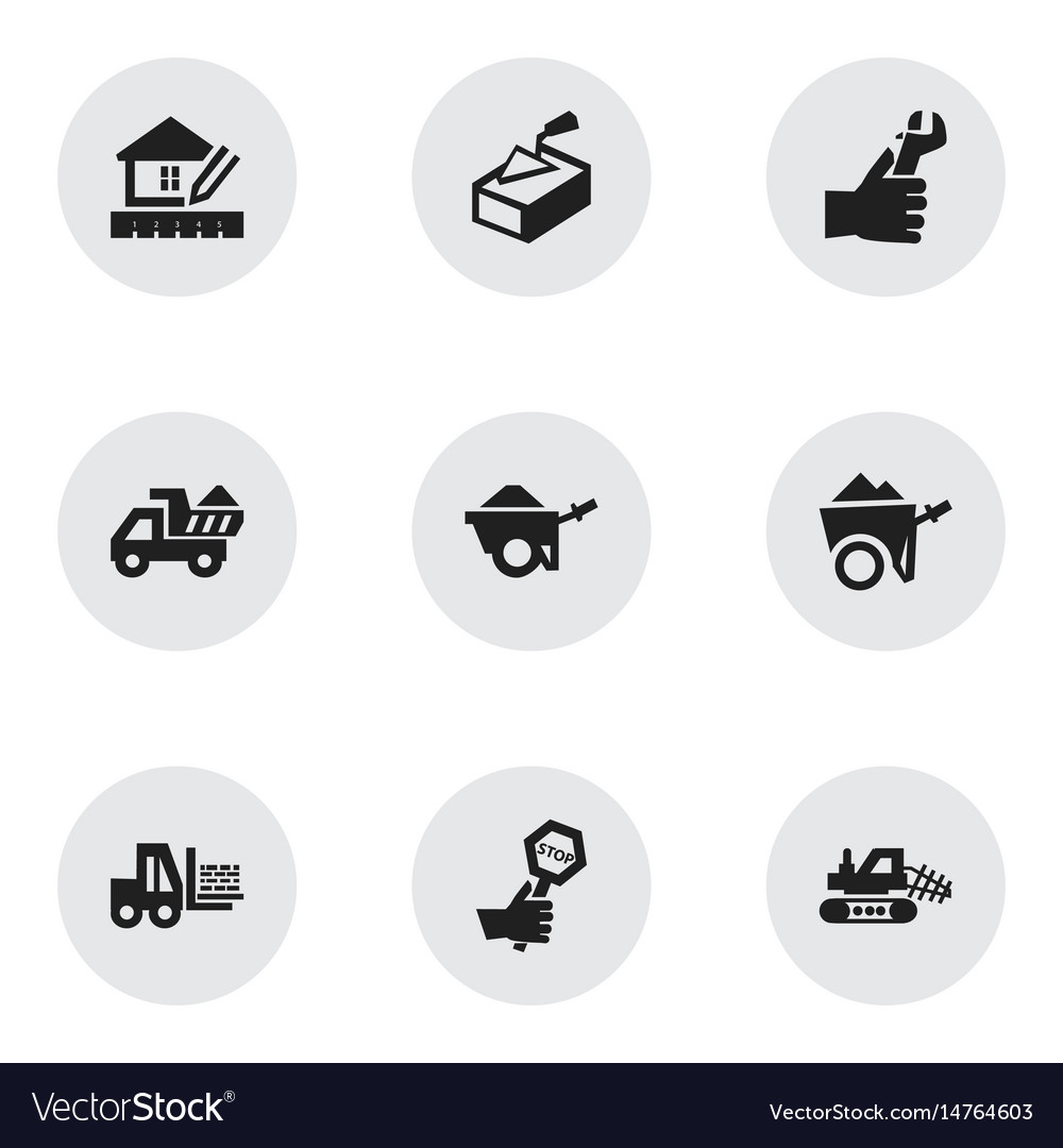 Set of 9 editable structure icons includes