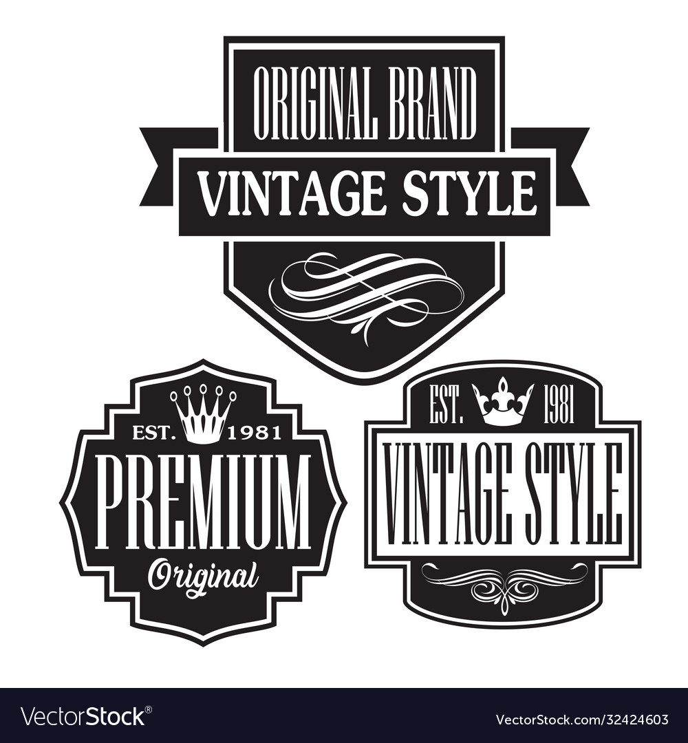 Vintage and retro badge label design collection