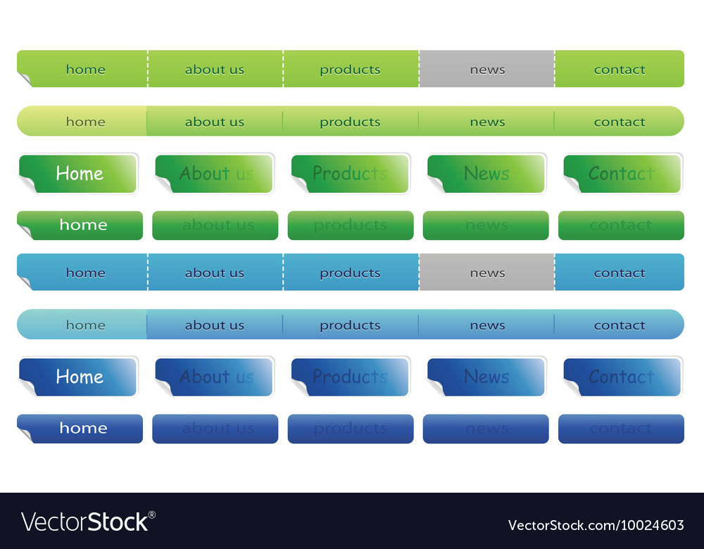 Web navigation templates