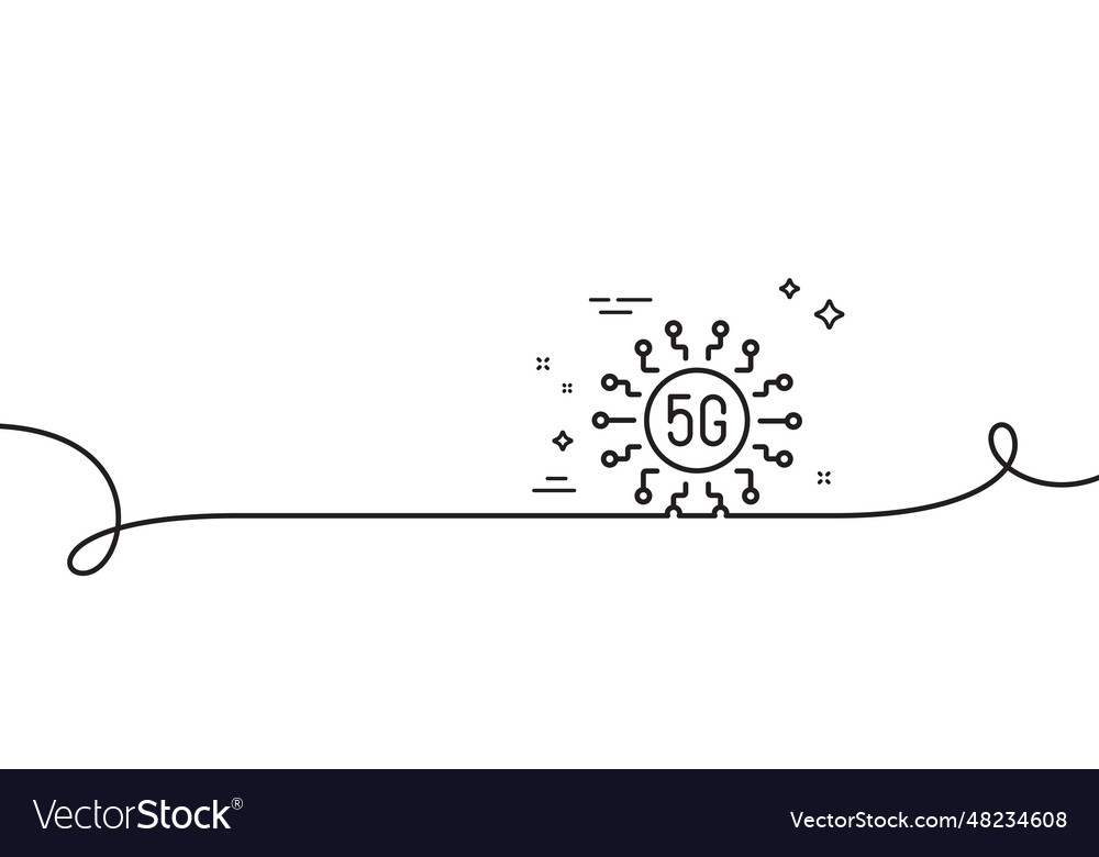 5g Technologie Linie Icon Wifi drahtloses Netzwerk