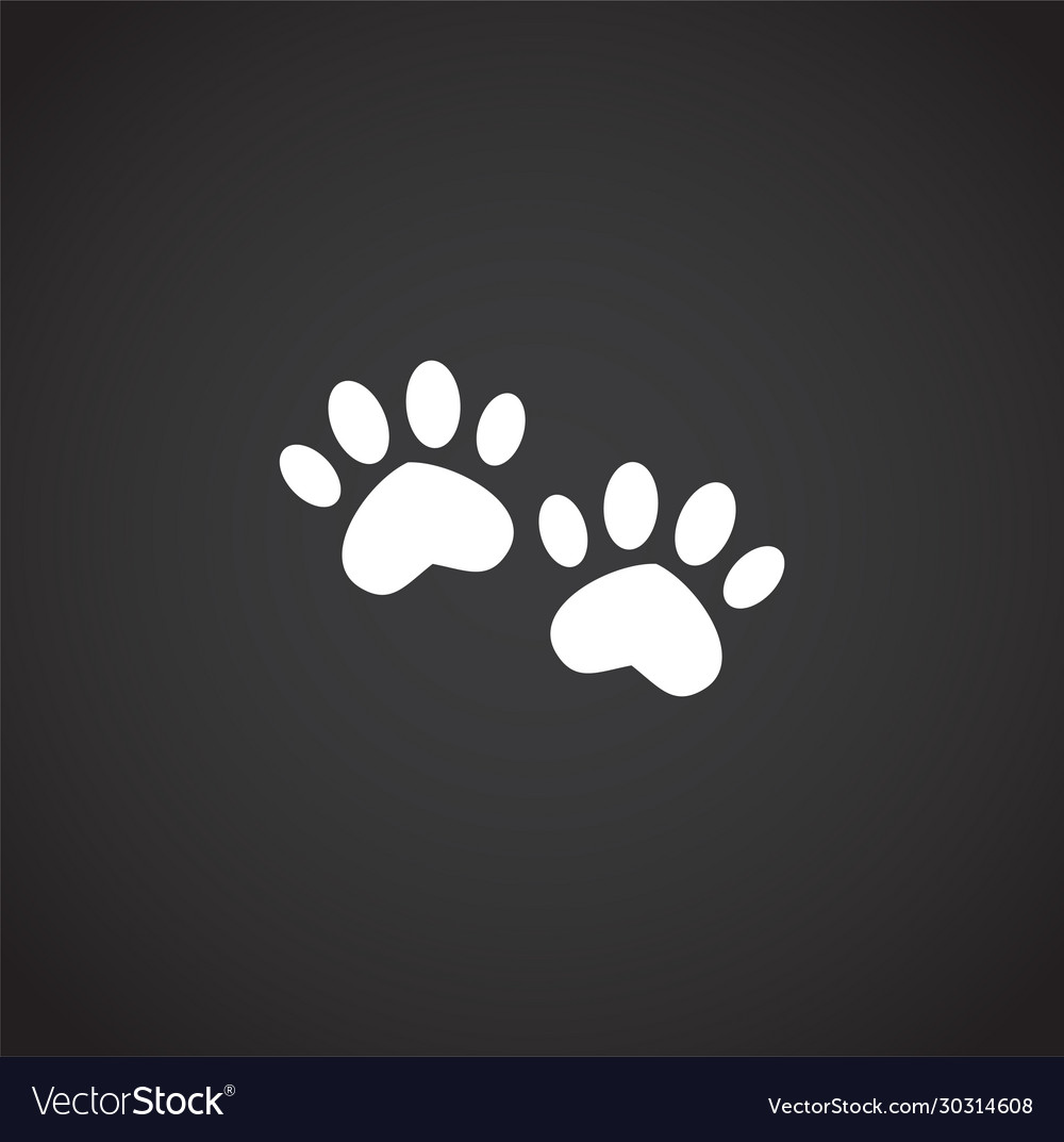 Animal foot print icon on background for graphic