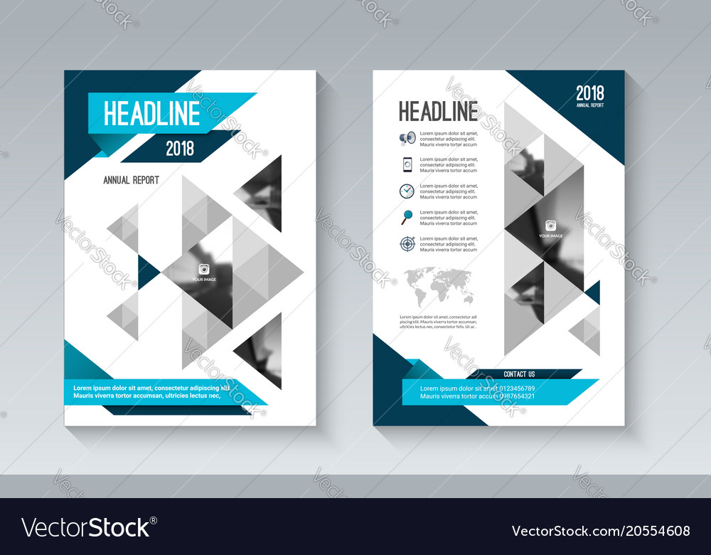 blue business brochure flyer